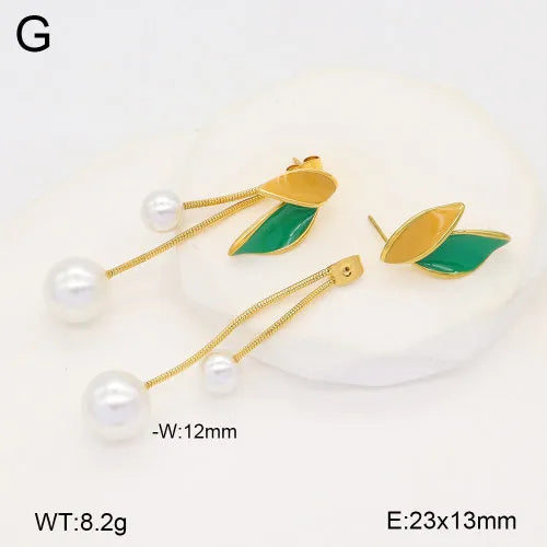 Gold Cross Tassel Earrings with Rhinestones 23*13mm Gold 1 Pair Package