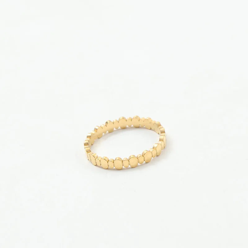 18K Gold Plated Geometric Titanium Steel Ring