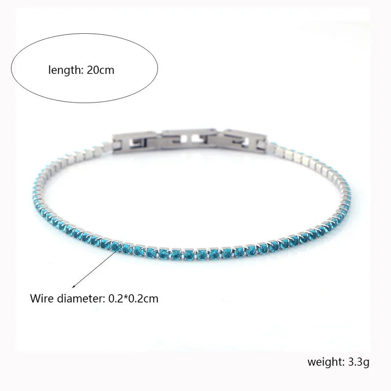 Titanium Steel Zirconia Claw Chain Bracelet