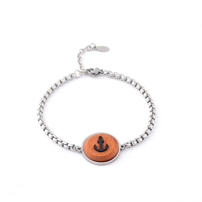 Stainless Steel Anchor Bracelet for Men & Women