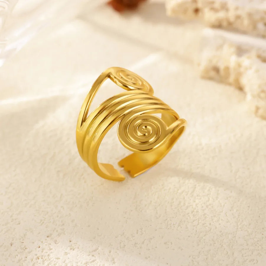 18K Gold Plated Geometric Open Ring