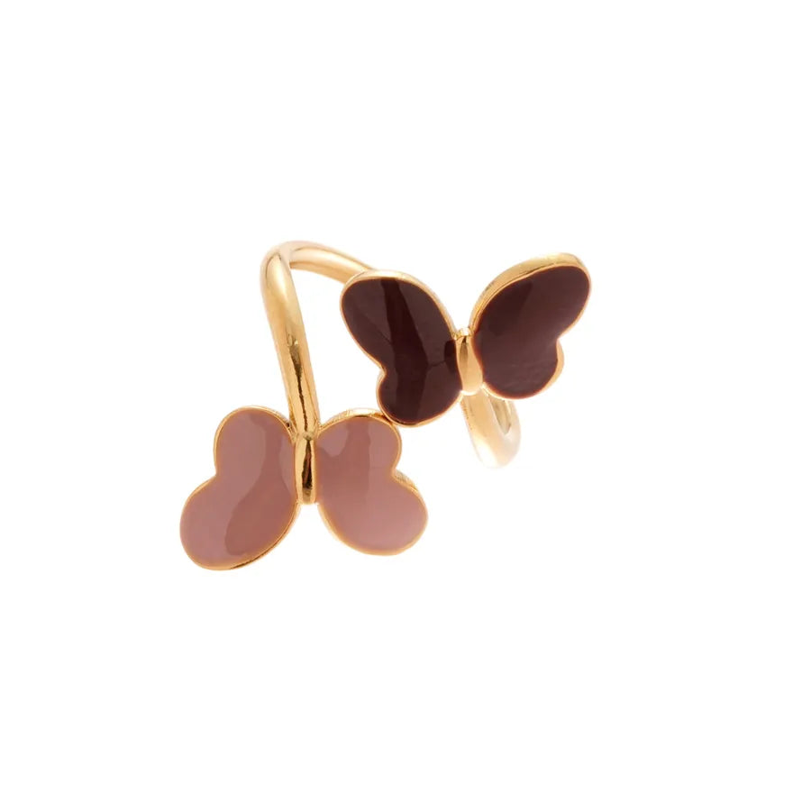 Stainless Steel Butterfly Open Ring