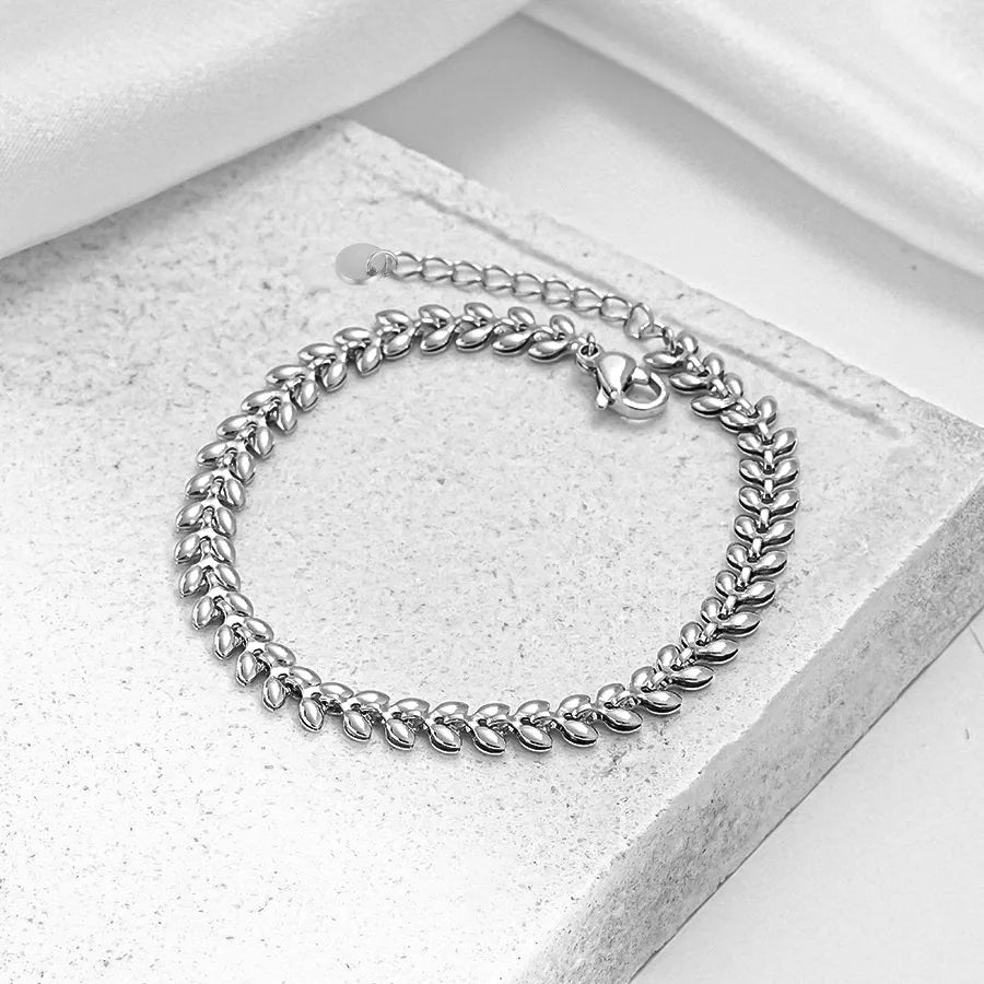 Leaf Titanium Steel Bracelet for Women