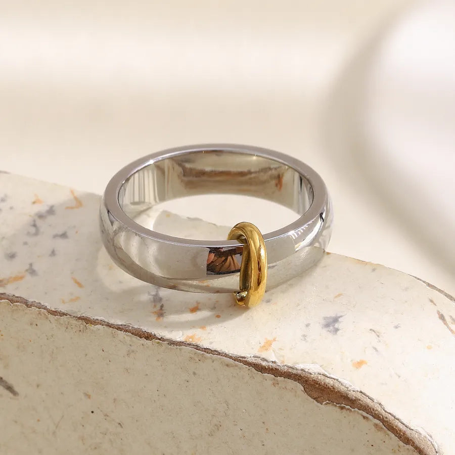 Minimalist 18K Gold Geometric Open Ring