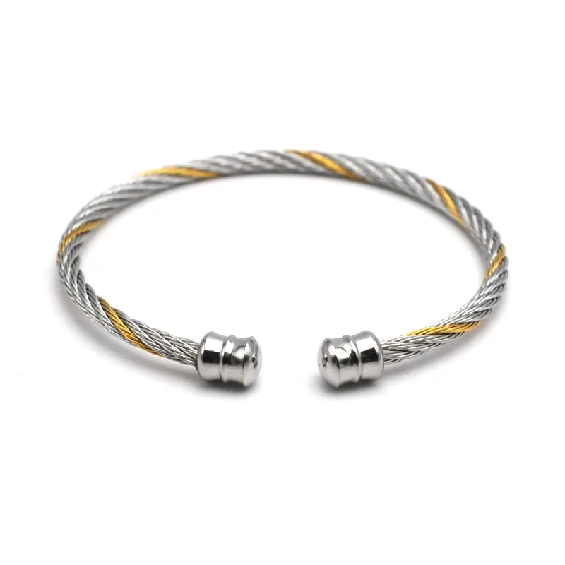 18K Gold Minimalist Wire Rope Bracelet
