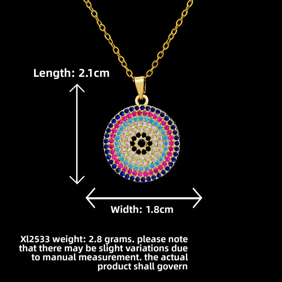 Butterfly & Whale Couple Pendant Necklace XL2533 Mixed Color Round Pendant Necklace Gold