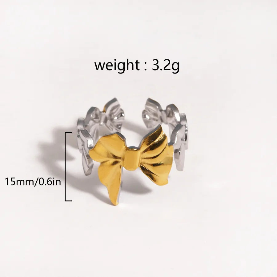 Unisex Adjustable Stainless Steel Leaf Ring Style 2