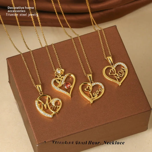 Gold Heart Pendant Necklace for Women