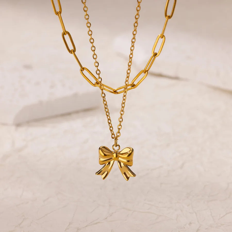 18K Gold Butterfly Pendant Necklace