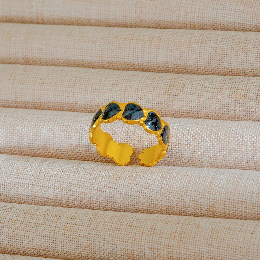 Adjustable 18K Gold Stainless Steel Ring H0121-0072