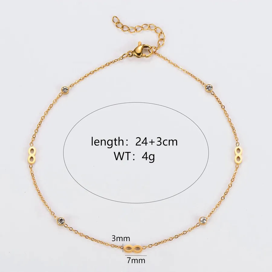 Gold Infinity Anklet – 18K Stainless Steel
