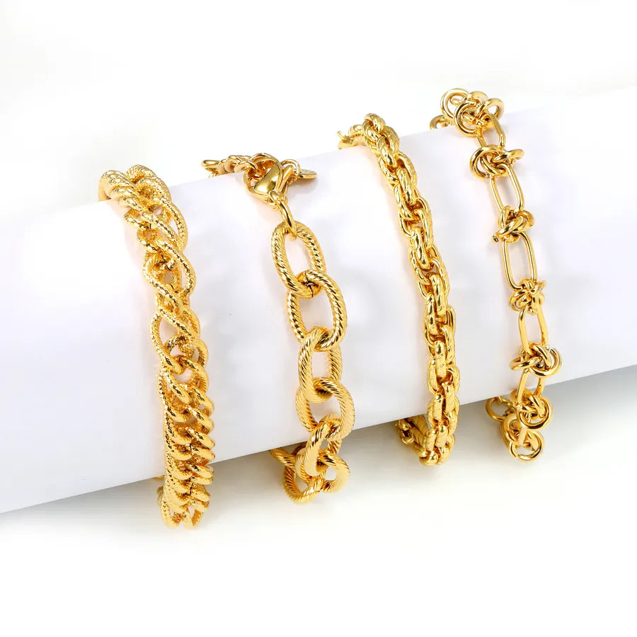 Geometric Stainless Steel Bracelet for Women