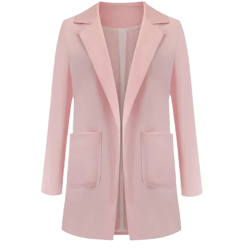 Women's Slim Fit Open Front Blazer Cardigan