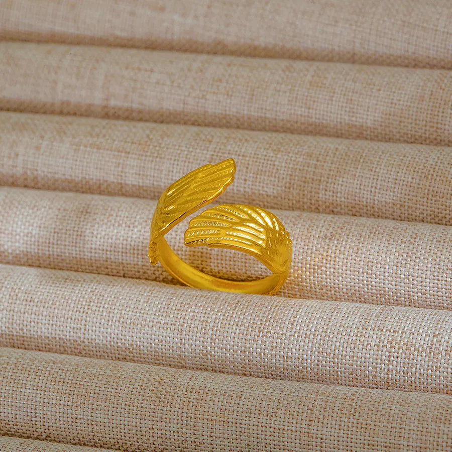 Adjustable 18K Gold Stainless Steel Ring 114