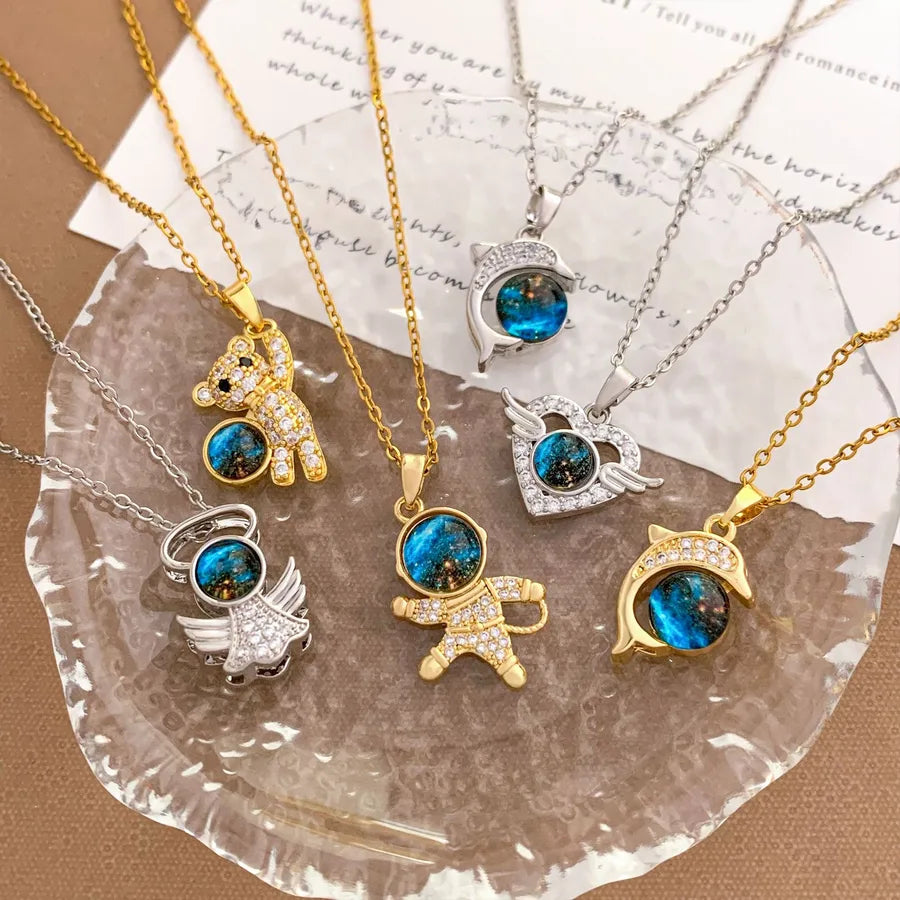 Blue Sky Star Pendant Necklace – Gold Plated