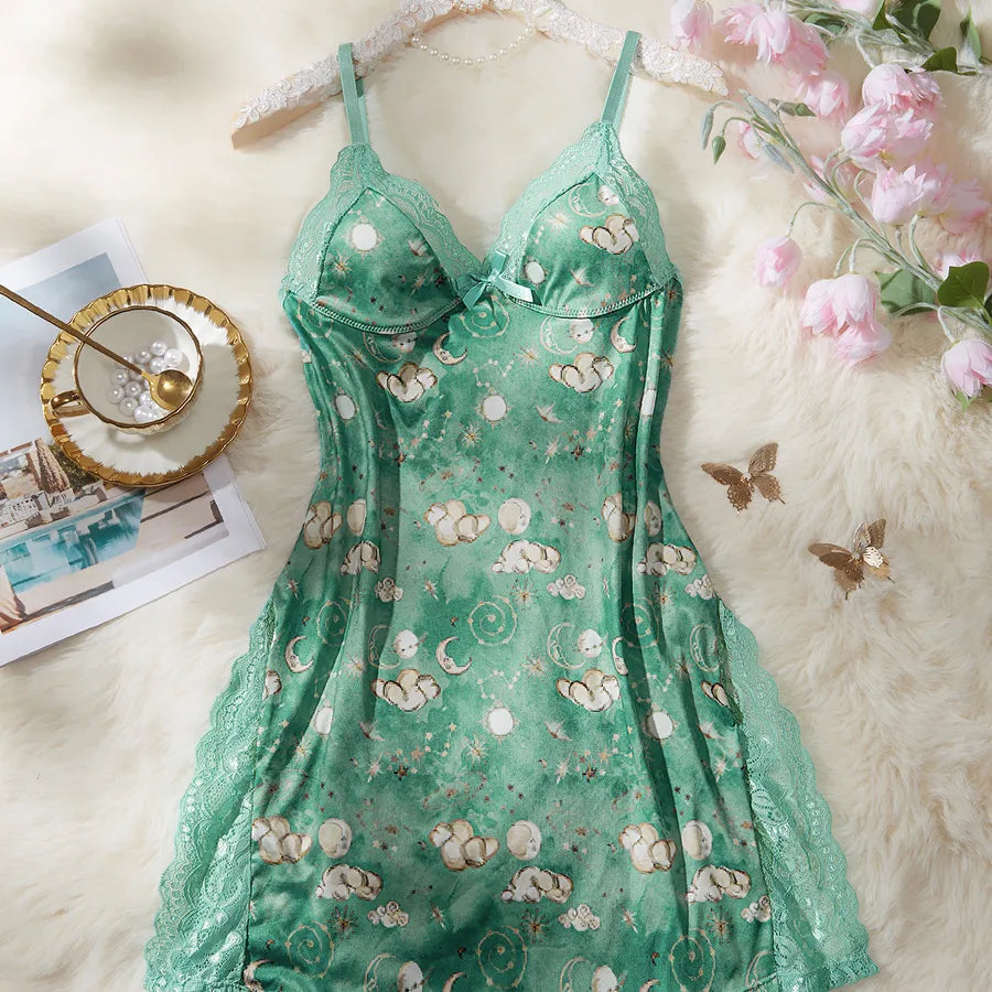 Women's Leopard Print Sexy Lingerie Green