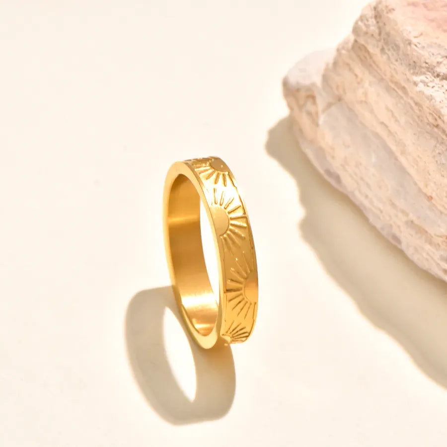 Gold Plated Asymmetric Heart & Wave Ring