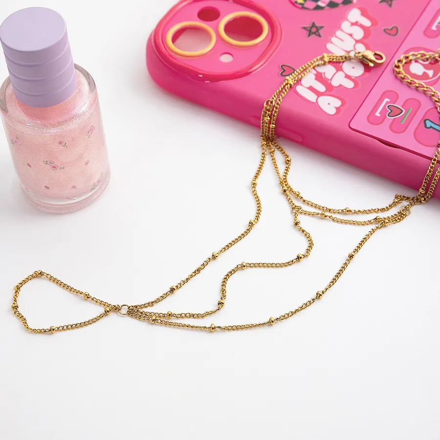 Double Layer Gold Plated Tassel Bracelet