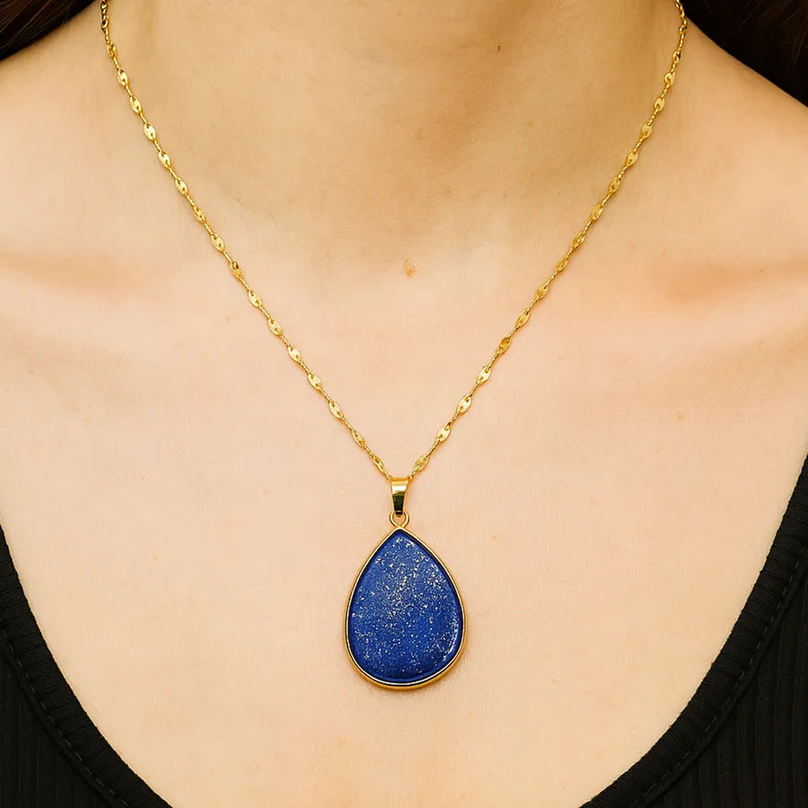 Lapis Lazuli Pendant Necklace – Handmade & Elegant