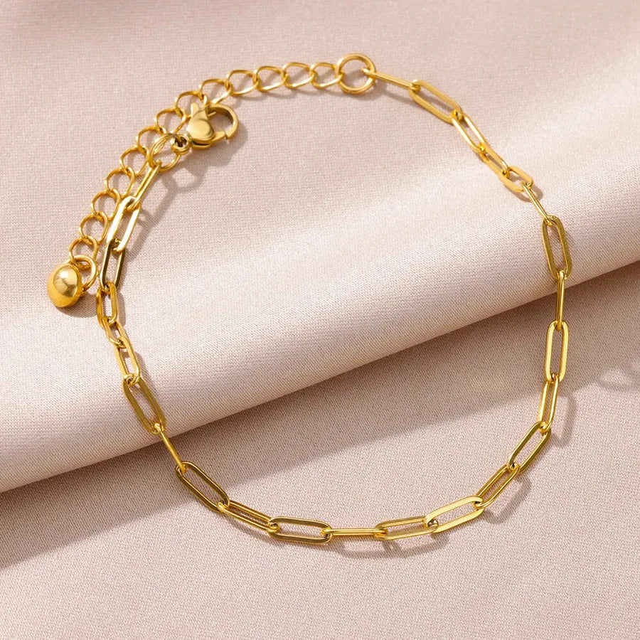 Gold Ocean Anklet with Dolphin & Starfish Charms 15