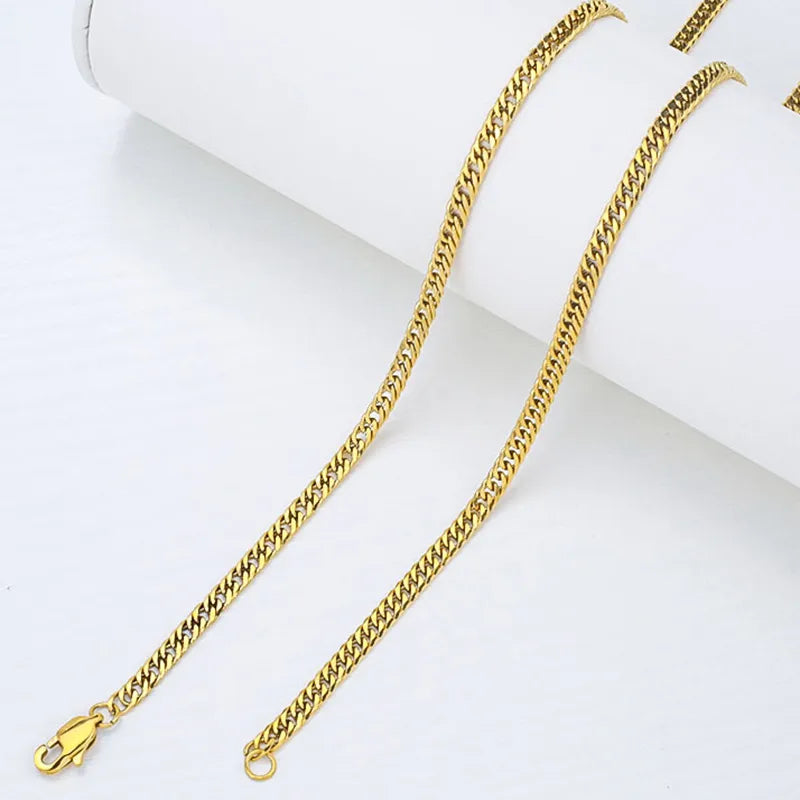 18K Gold Plated Titanium Steel Hip-Hop Necklace