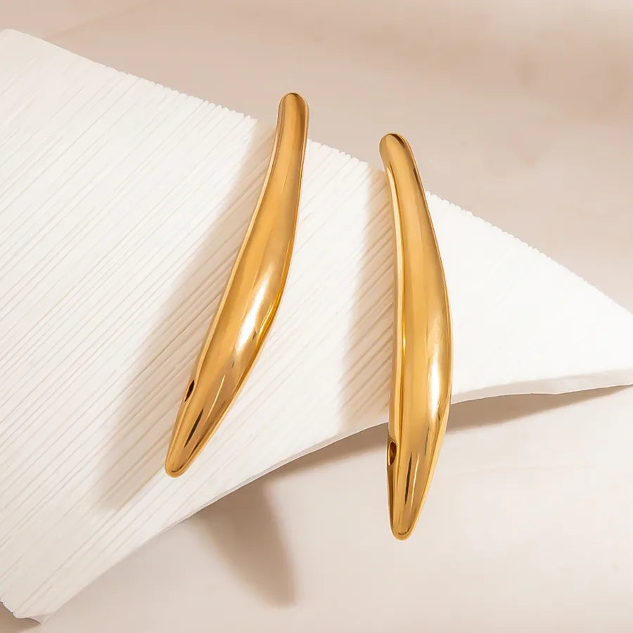 Gold Plated Bluefish Stainless Steel Earrings