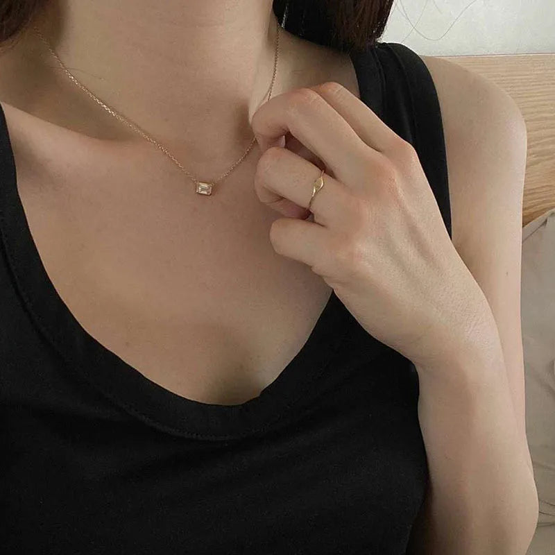 Minimalist Geometric Titanium Steel Ring