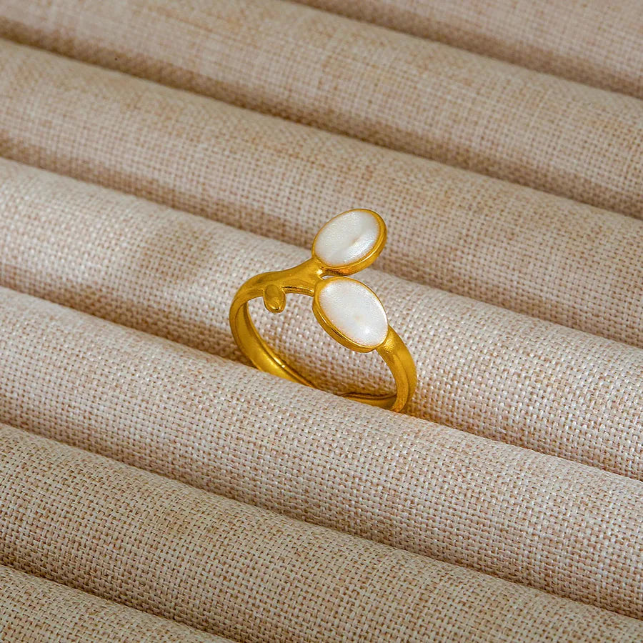 Adjustable 18K Gold Stainless Steel Ring 130