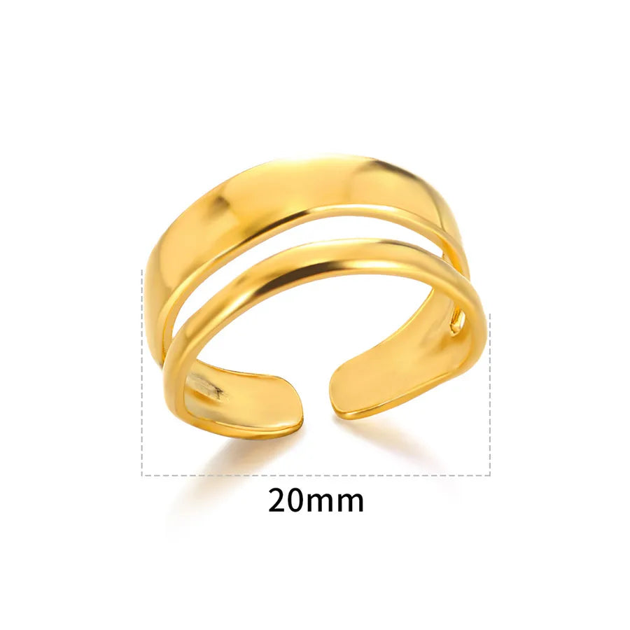 18K Gold Plated Stainless Steel Open Ring 6