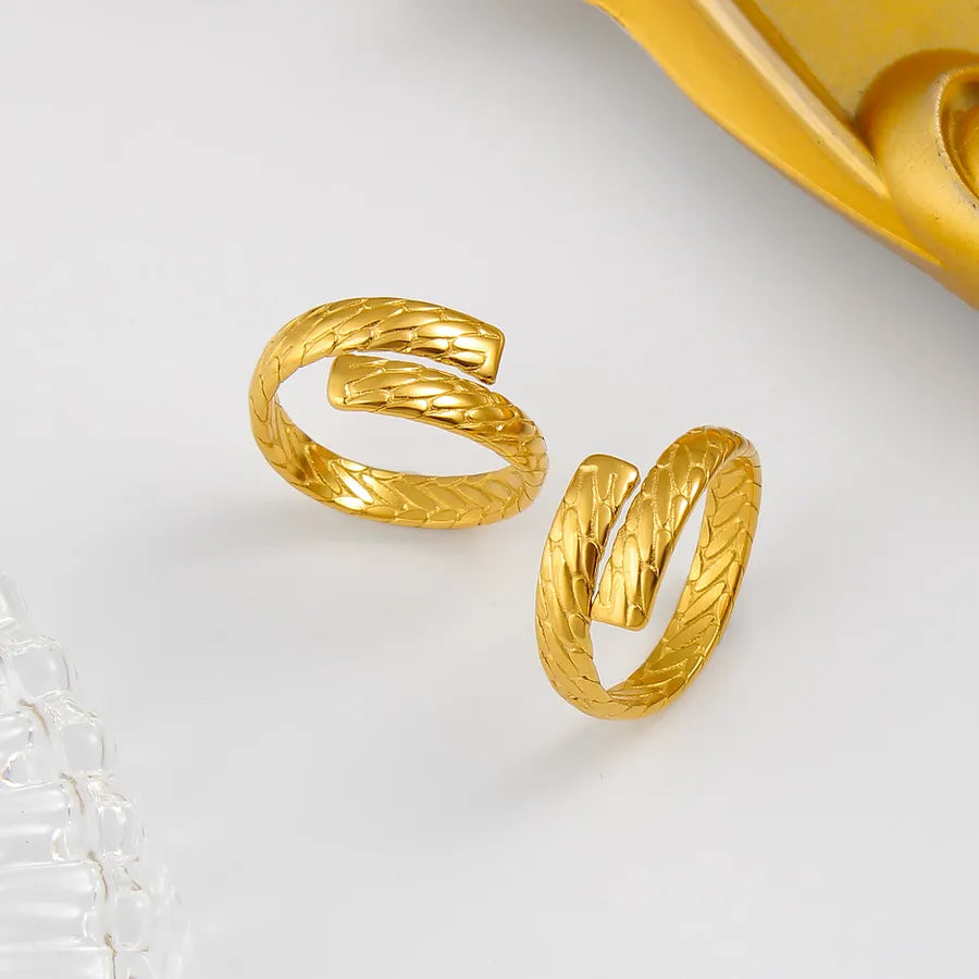 Gold Plated Adjustable Open Ring for Women