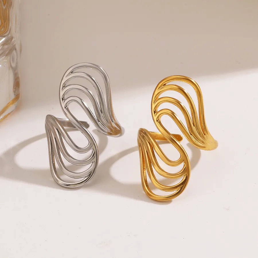 18K Gold Plated Open Ring for Women