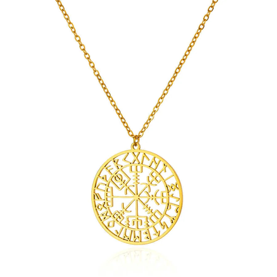 18K Gold Plated Geometric Pendant Necklace