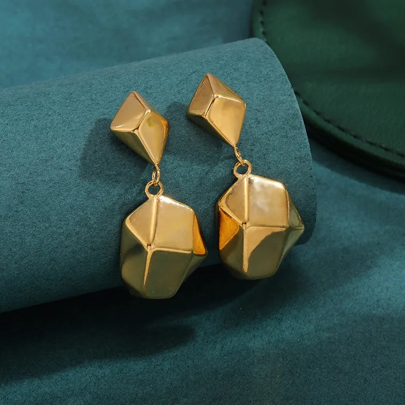 Bold Titanium Steel Large Hoop Earrings ES059