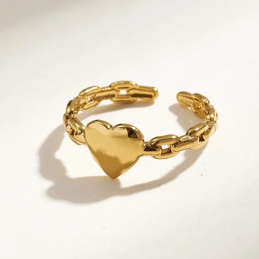 Gold Plated Stainless Steel Open Ring for Women