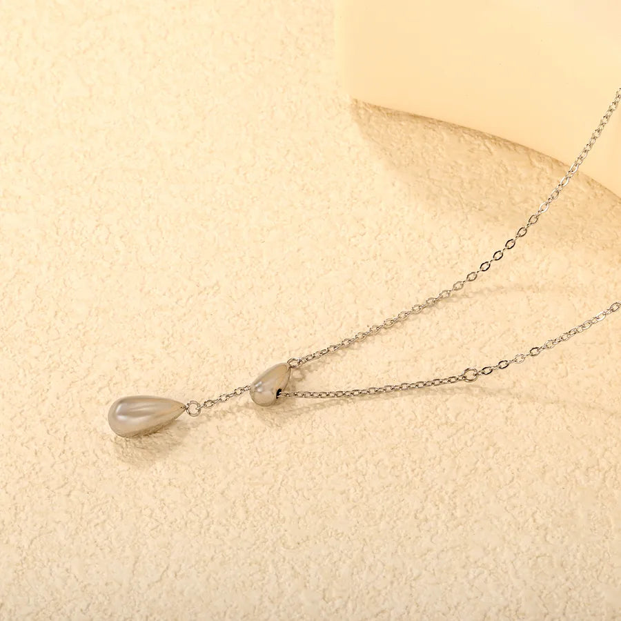 Stainless Steel Waterdrop Pendant Necklace