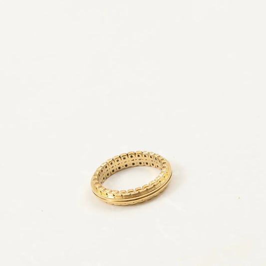 18K Gold Geometric Titanium Steel Ring