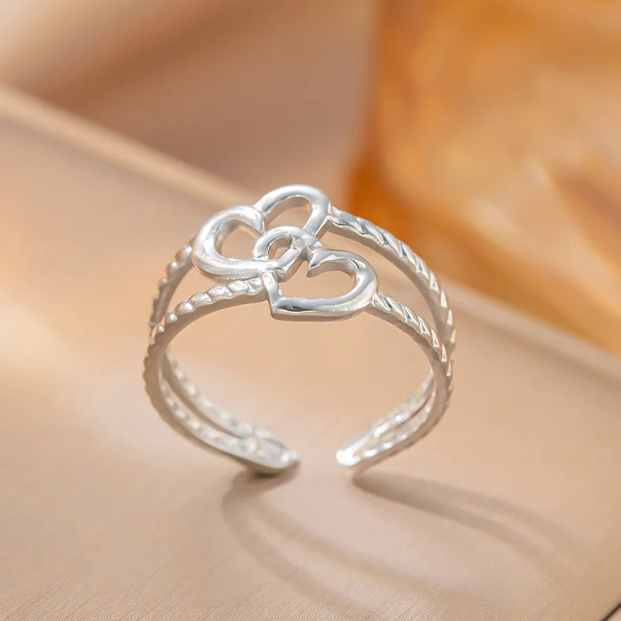 Adjustable Titanium Steel Fashion Ring K76 Steel Color Ring Open