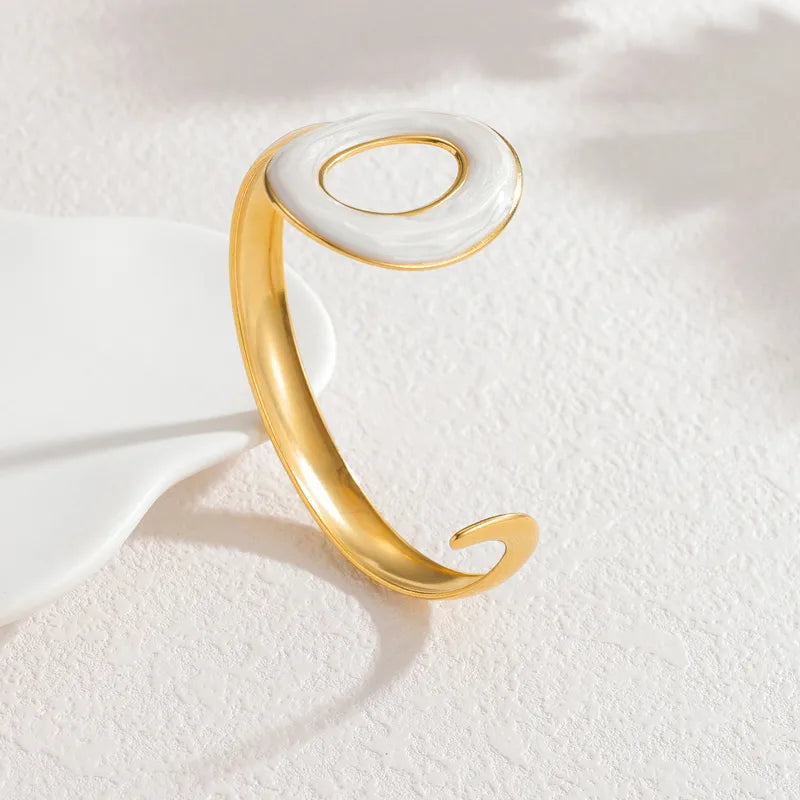 Adjustable Gold Geometric Cuff Bracelet