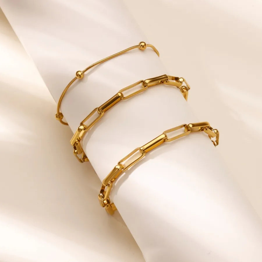 Gold Plated Figaro Chain Bracelet for Women