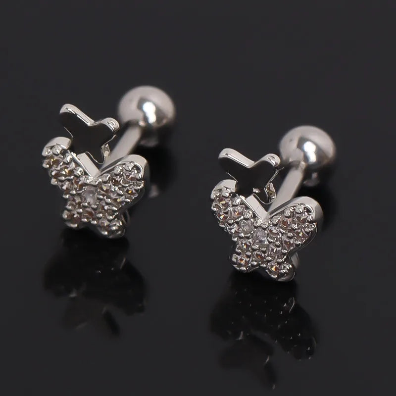 Stainless Steel Butterfly Ear Cuffs