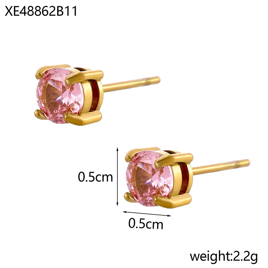 18K Gold Plated Geometric Titanium Steel Necklace One Size XE48862B11 9*9*1