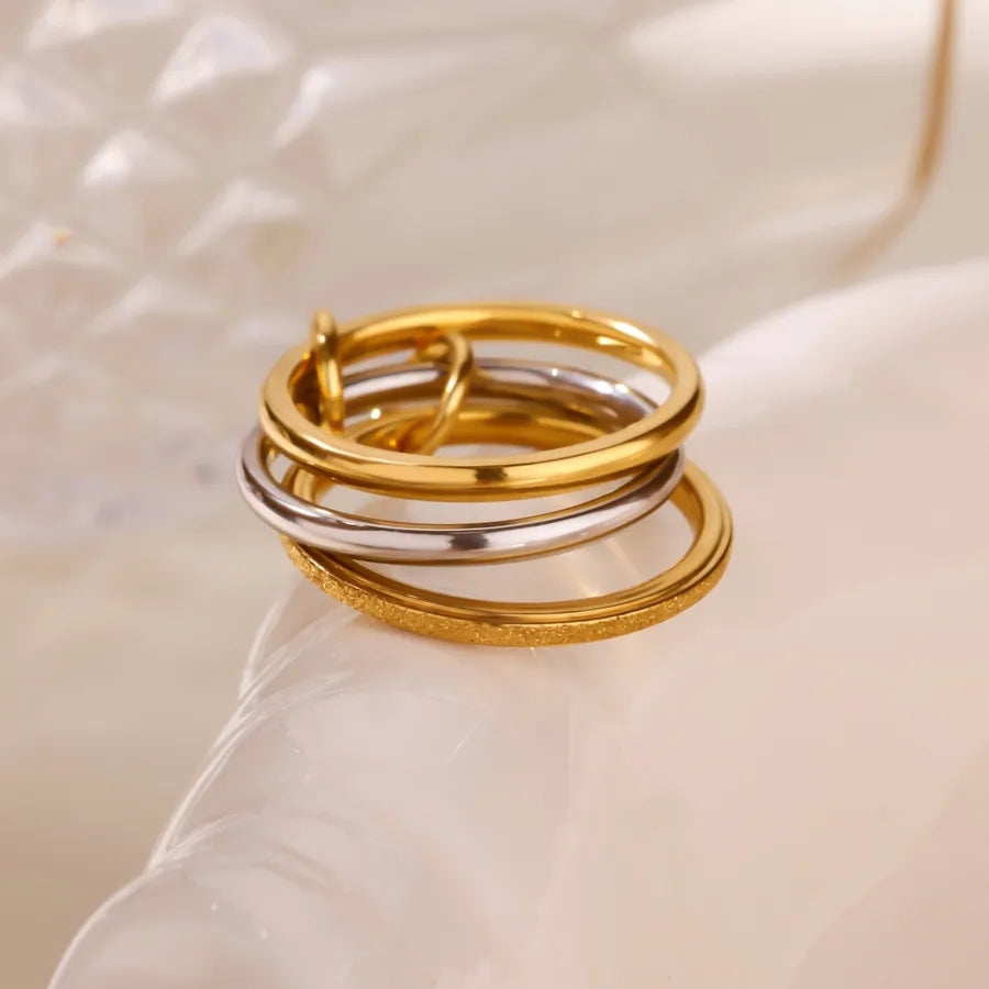 Gold Plated Cross & Star Ring for Women