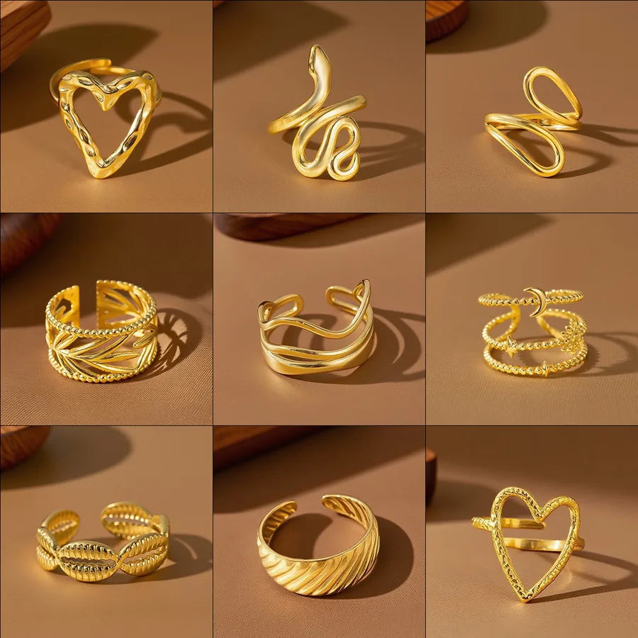 Geometric Heart Titanium Steel Ring