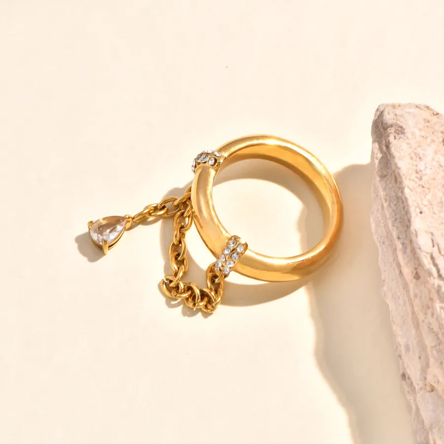 Gold Plated Irregular Heart Wave Ring