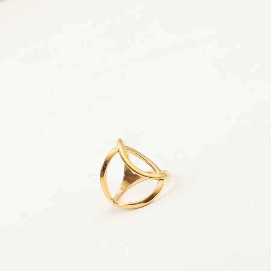 Gold Cross Statement Ring in Stainless Steel