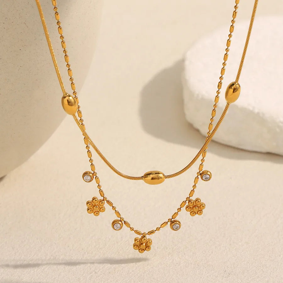 18K Gold Plated Geometric Tassel Necklace