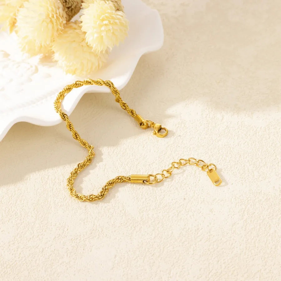Gold Plated Figaro Chain Bracelet for Women