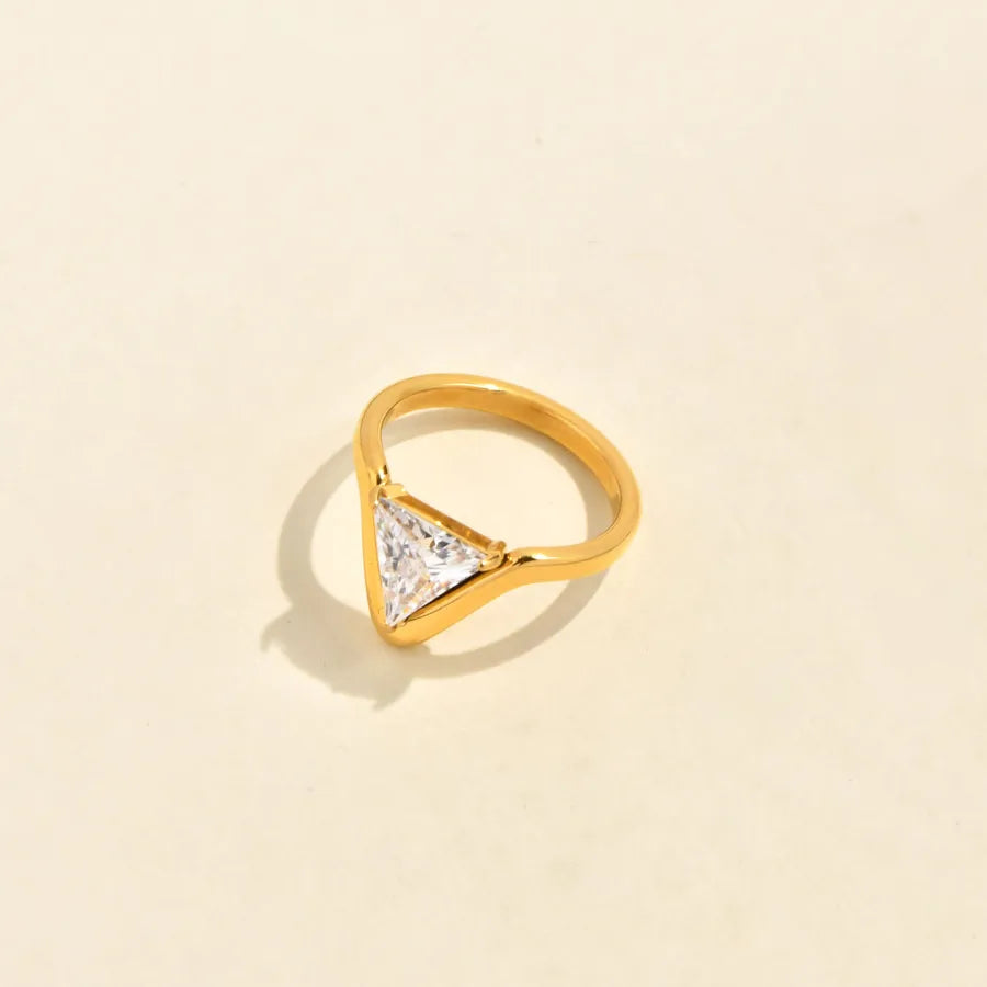 18K Gold Plated Spiral Zirconia Ring 5772901