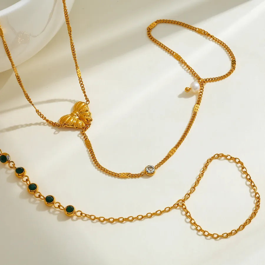 18K Gold Butterfly Bracelet – Stainless Steel