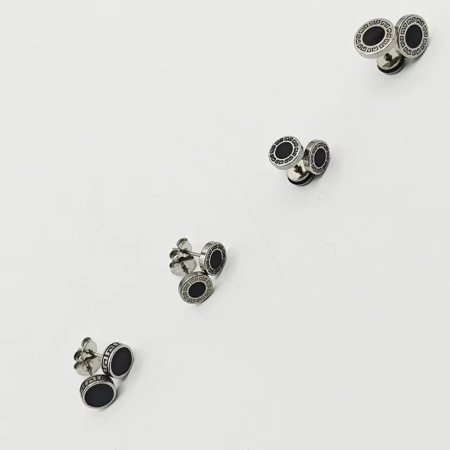 Minimalist Titanium Steel Geometric Hoop Earrings